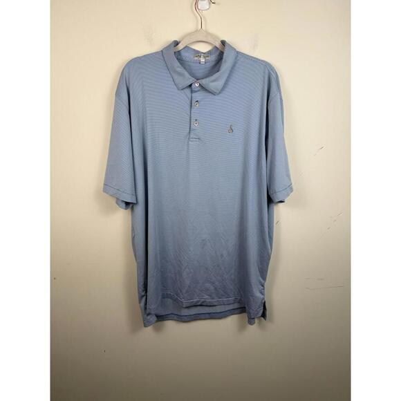 Peter Millar Other - Peter Millar Summer Comfort Golf Polo Shirt Blue White Stripe XXL